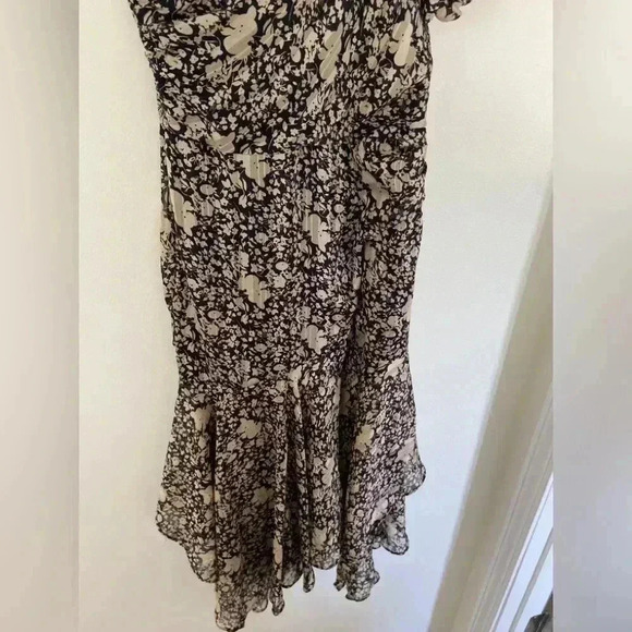 NWOT ASTR The Label Santorini Midi Dress in Black & Taupe Multi, size S - Picture 3 of 7
